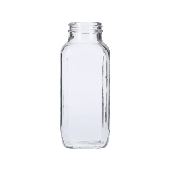 16OZ FLINT GLASS FRENCHSQUARE BOTTLE WITH 48-405 NECK FINISH