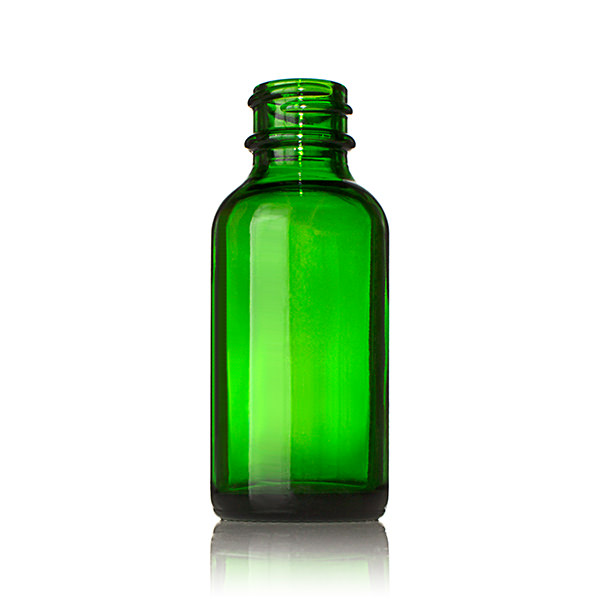 1OZ GREEN GLASS BIG BEAD BOSTON ROUND WITH 20-400 NECK FINISH