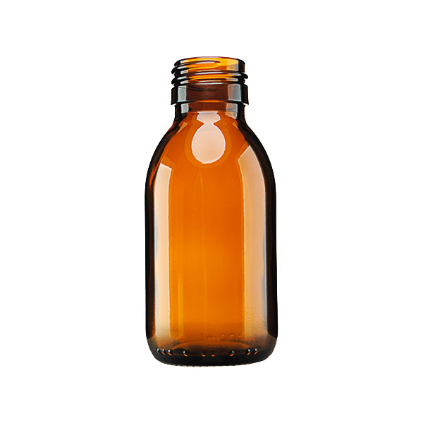 100ML AMBER GLASS  ROUND - 28MM NECK