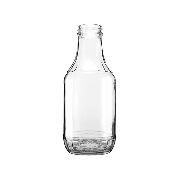 2026006: 16OZ FLINT GLASS BBQ DECANTER ROUND-38-405 NECK FINISH