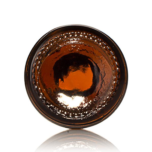 2OZ AMBER GLASS BOSTON ROUND WITH 20-400 NECK FINISH-detail image