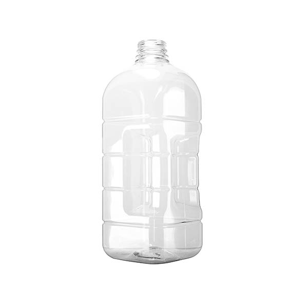64OZ CLEAR PET PINCH GRIP BEVERAGE BOTTLE SQUARE WITH 38-DBJ NECK FINISH-detail image