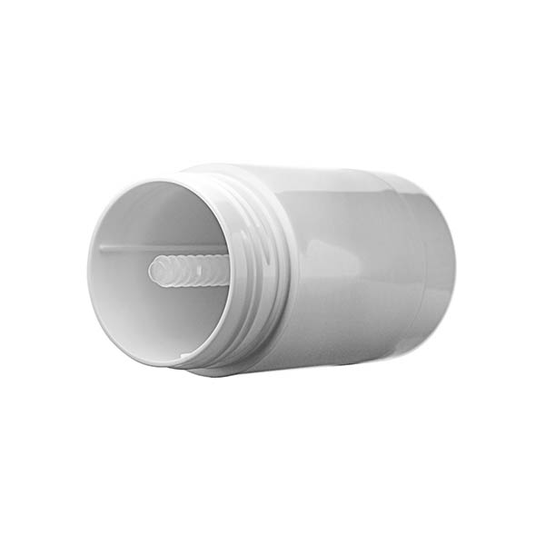  50ML WHITE PP GLOSS FINISH MONO MATERIAL DEO STICK ROUND WITH SPINDLE-detail image