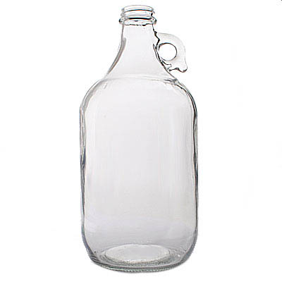 64OZ FLINT PISTOL GRIP ROUND GLASS JUG - 38-400 NECK