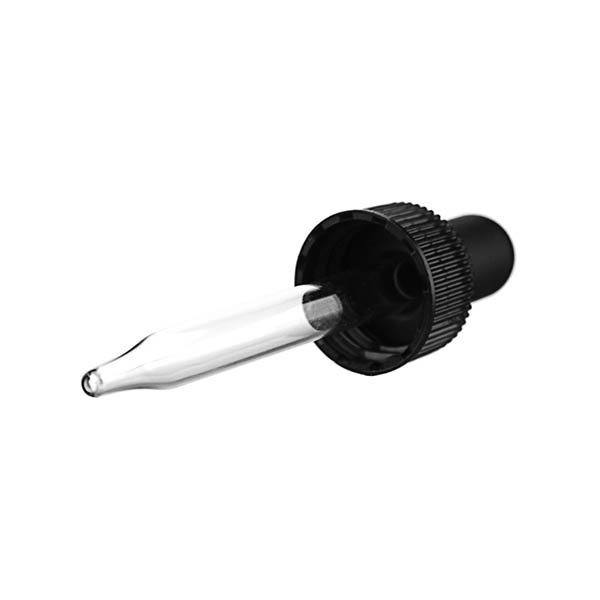 18-400 BLACK RIB SIDE PP NATURAL RUBBER 7X66MM POINTED TAPERED GLASS PIPETTE 0.8CC DRAW-detail image