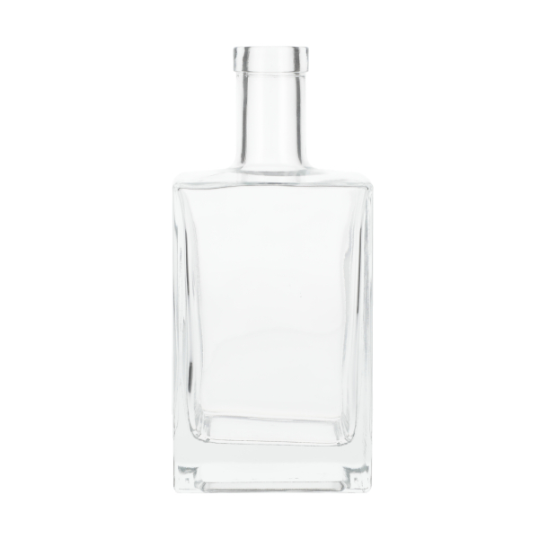 750ML SUPER FLINT GLASS SQUARE SPIRITS BAR TOP ROUND WITH 21.2MM NECK-detail image