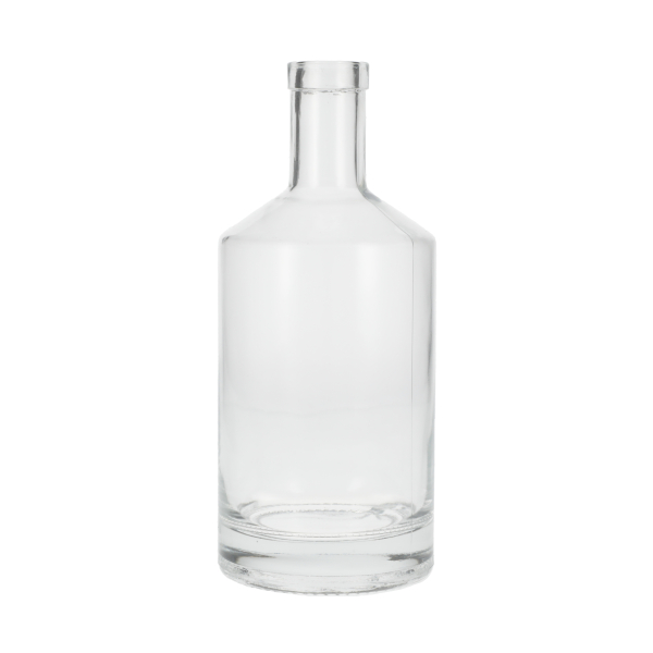 750ML SUPER FLINT GLASS MORGANVILLE SPIRITS BAR TOP ROUND WITH 21.5MM NECK-detail image