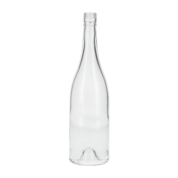 750ML FLINT GLASS ALLURE SPIRITS BOTTLE ROUND WITH 28MM ROPP-detail image