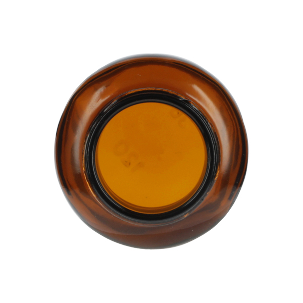120CC AMBER WIDE MOUTH PACKER ROUND GLASS BOTTLE - 38-405 NECK-detail image