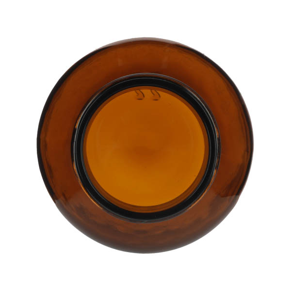 500CC AMBER GLASS WIDE MOUTH ROUND  WITH 53-400 NECK FINISH-detail image