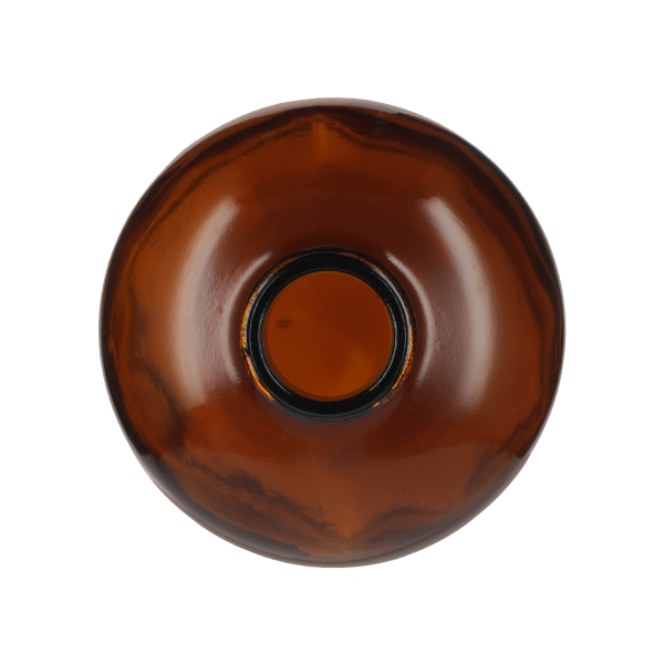 32OZ AMBER GLASS  BOSTON ROUND  WITH 33-400 NECK FINISH-detail image