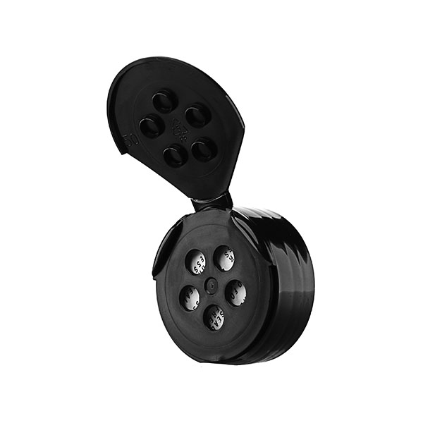 43-485 BLACK PP SPICE FLAPPER 0.250" 5-HOLE WITH HS SFF LINER-detail image
