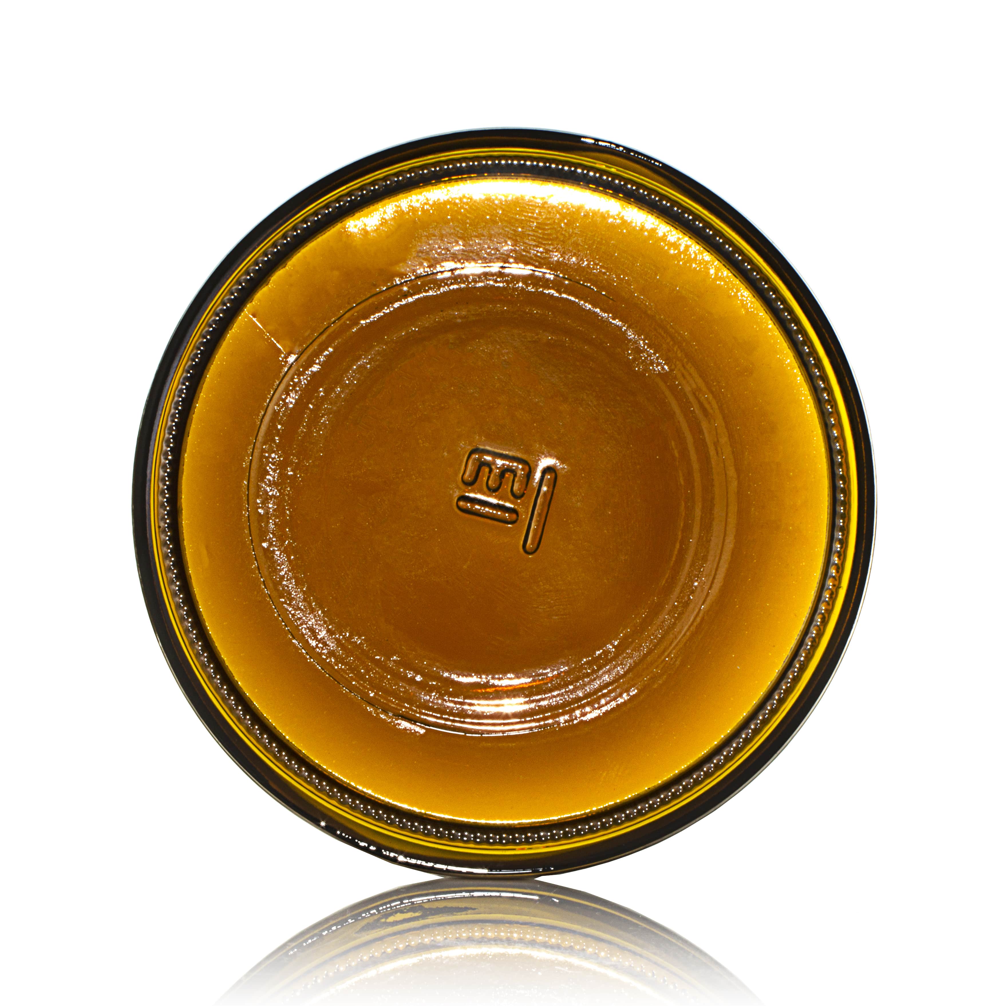 16OZ AMBER GLASS STRAIGHT SIDED CREAM JAR ROUND - 89-405 NECK-detail image