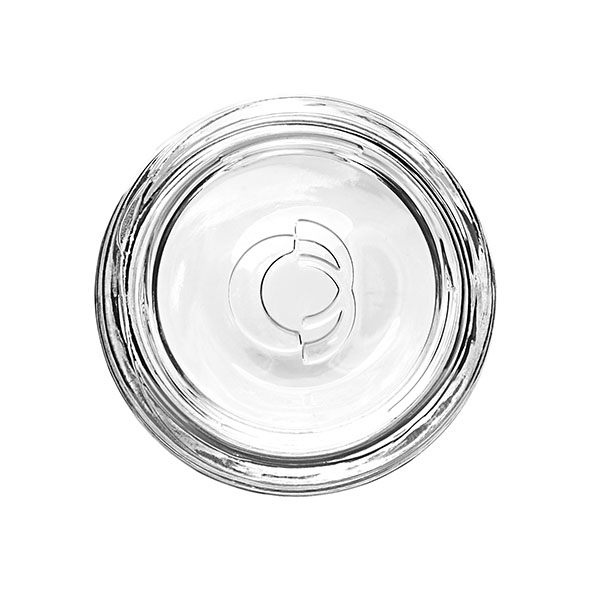 0.5OZ FLINT GLASS CAVIAR JAR ROUND WITH 66MM NECK-detail image