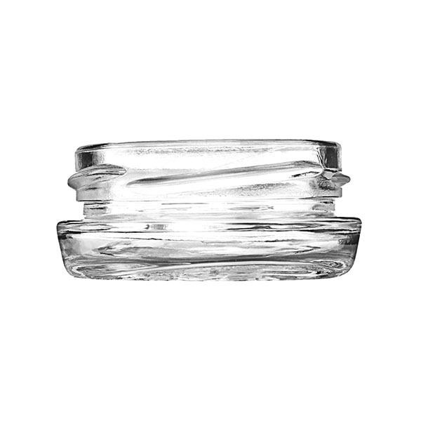 0.5OZ FLINT GLASS CAVIAR JAR ROUND WITH 66MM NECK