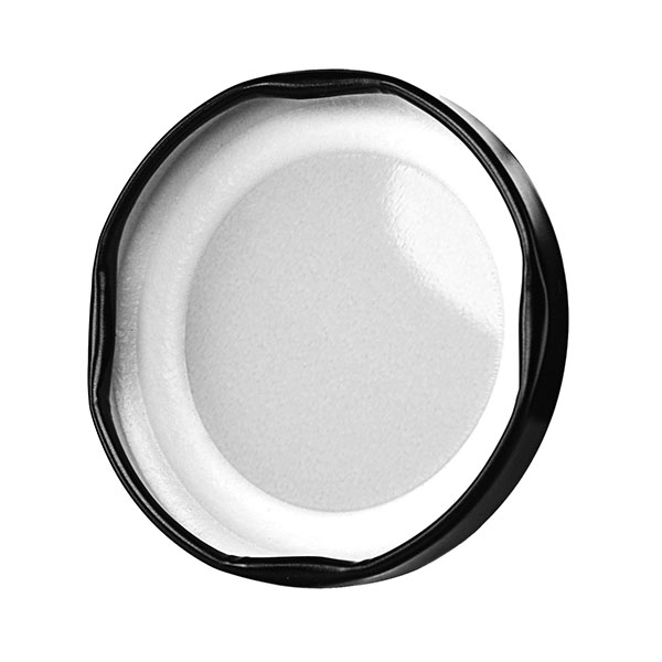 53MM BLACK TIN PLATE LUG CLOSURE WITH PLASTISOL LINER-detail image