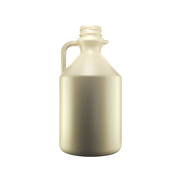 32OZ BEIGE HDPE SYRUP JUG FINGER GRIP  ROUND WITH 38MM TE NECK FINISH