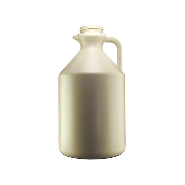32OZ BEIGE HDPE SYRUP JUG FINGER GRIP  ROUND WITH ORIENTATED 38-400 NECK FINISH