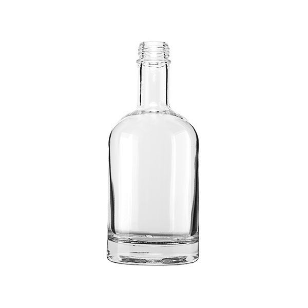 375ML SUPER FLINT GLASS NORDIC SPIRITS BOTTLE ROUND WITH 28MM NECK