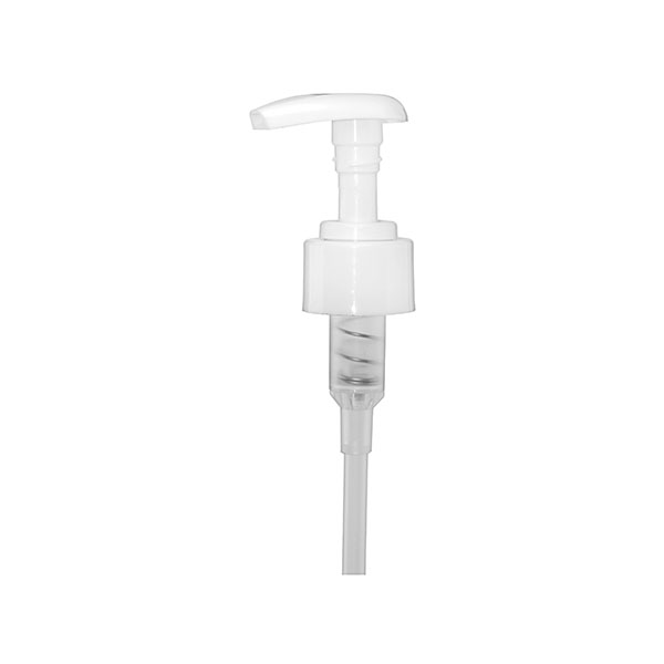 24-410 WHITE PP SMOOTH SATINHEAD LOTION PUMP WITH 2CC OUTPUT 4" DTL
