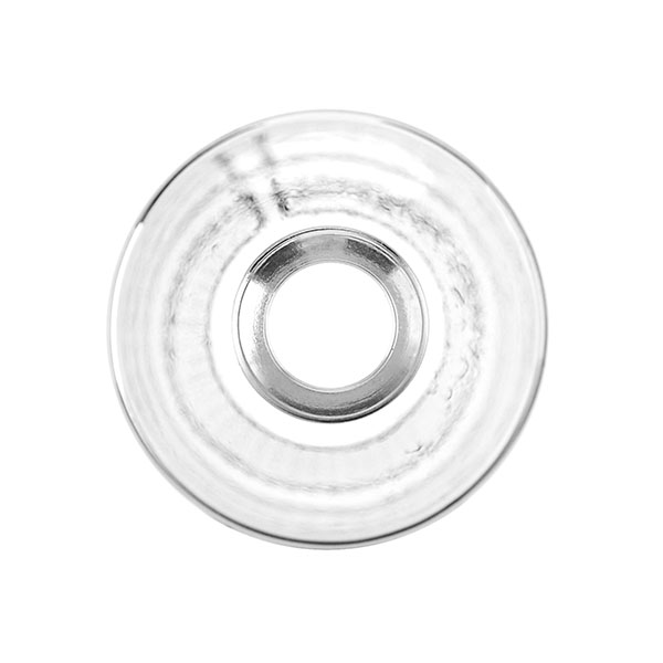 375ML FLINT GLASS JERSEY BAR TOP SPIRITS BOTTLE ROUND WITH 18.5-CORK NECK FINISH-detail image