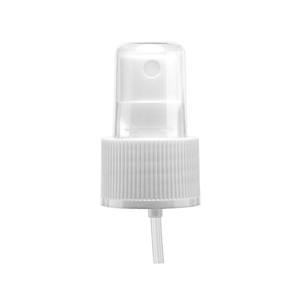 24-410 WHITE RIBBED SIDE PP OPTIMIST FINE MIST SPRAYER PP LIGHTWEIGHT DUST COVER WITH 10" DTL 0.13CC OUTPUT