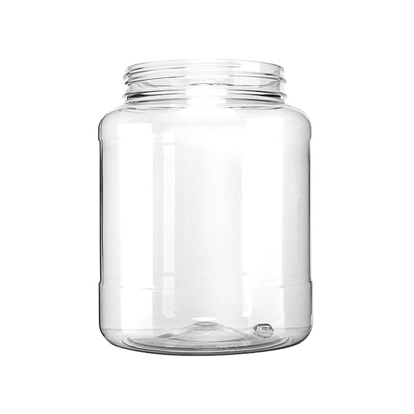 64OZ CLEAR PET CANISTER WIDE MOUTH ROUND - 100-400 NECK