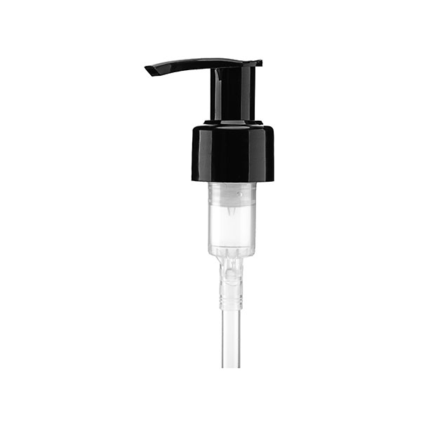24-410 BLACK SMOOTH SIDE PP UPLOCK SADDLE HEAD LOTION PUMP WITH  2CC OUTPUT 10" DTL