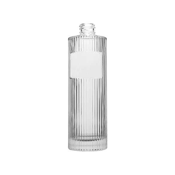 N1012955 : 120ML FLINT GLASS FLUTED LABEL PANEL CYLINDER WITH 20-410 NECK FINISH