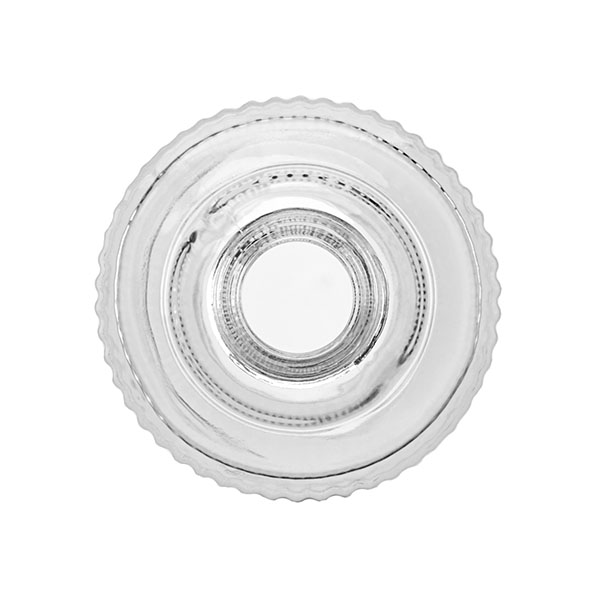 120ML FLINT GLASS FLUTED LABEL PANEL CYLINDER WITH 20-410 NECK FINISH-detail image