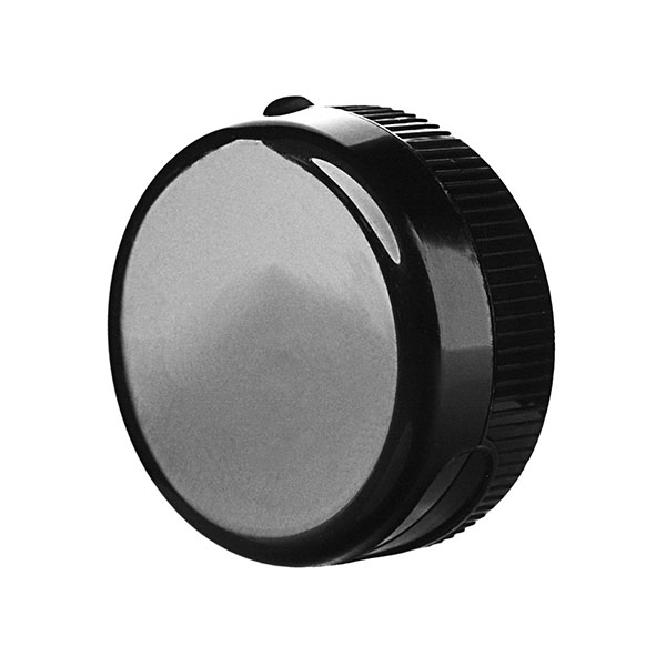 38-400 BLACK RIB SIDE DISPNESING FLIP TOP CLOSURE WITH  SIMPLE PEEL HS LINER 0.25" ORIFICE-detail image