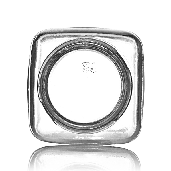 2OZ FLINT GLASS WIDE MOUTH SQUARE - 33-400 NECK-detail image