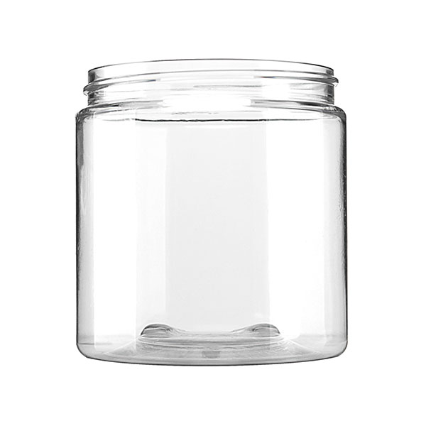 8OZ CLEAR PET 50 PERCENT PCR JAR ROUND - 70-400 NECK FINISH