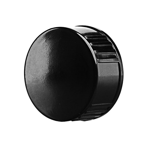 24-400 BLACK RIB SIDE PHENOLIC CLOSURE WITH LDPE CONE LINER