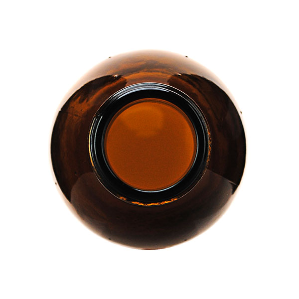 125ML AMBER GLASS SYRUP BOTTLE ROUND - 28MM NECK-detail image