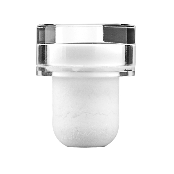 19.5MM WHITE SYNTHETIC SHANK TRANSLUCENT PLASTIC STARLIGHT BAR TOP CLOSURE-detail image