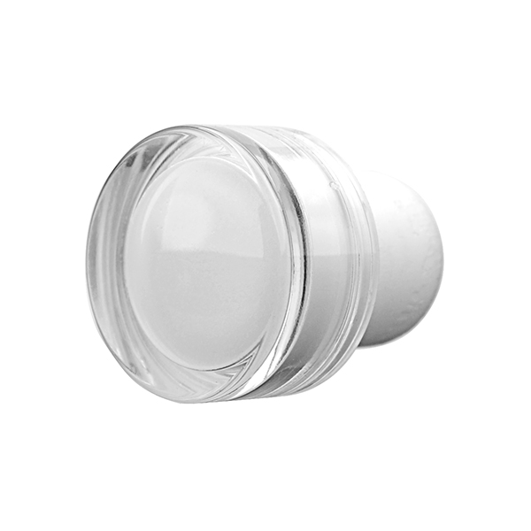 N1012960 : 19.5MM WHITE SYNTHETIC SHANK TRANSLUCENT PLASTIC STARLIGHT BAR TOP CLOSURE