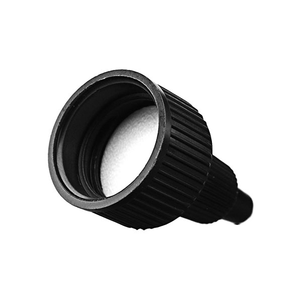 20-410 BLACK RIB SIDE PP DISPENSING TWIST OPEN CLOSURE WITH F217 LINER 2.9MM ORIFICE-detail image