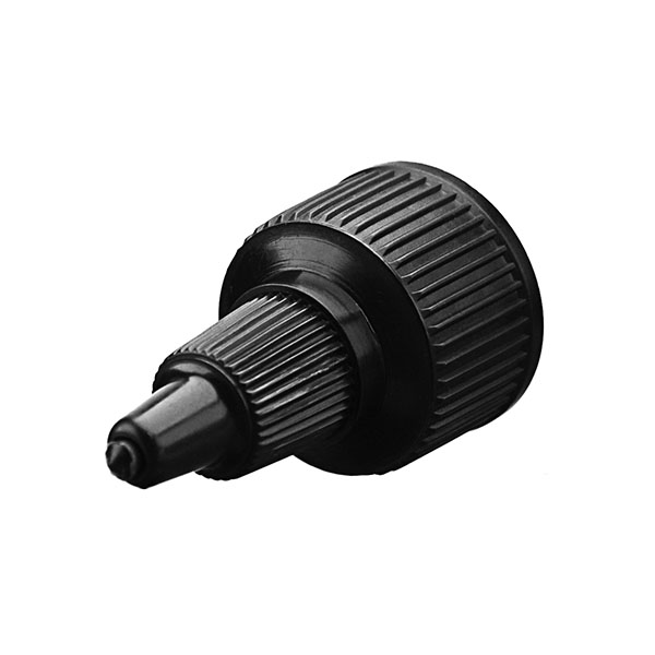 20-410 BLACK RIB SIDE PP DISPENSING TWIST OPEN CLOSURE WITH F217 LINER 2.9MM ORIFICE-detail image