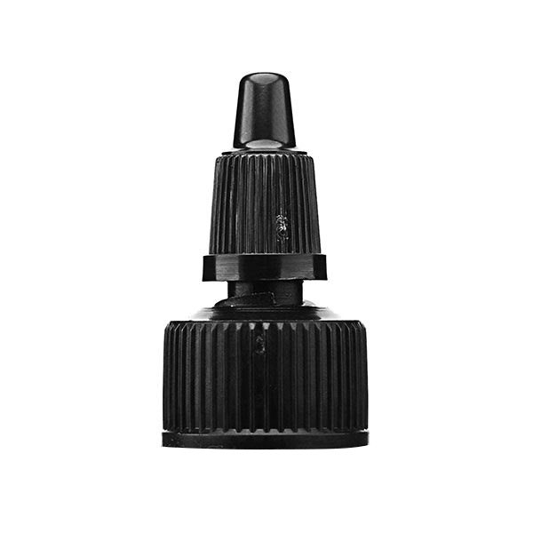 20-410 BLACK RIB SIDE PP DISPENSING TWIST OPEN CLOSURE WITH F217 LINER 2.9MM ORIFICE-detail image