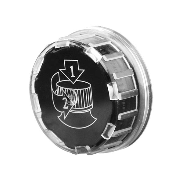 36211033 : 33-400 BLACK TIN PLATE METAL SAF-LOK CRC PICTORIAL DESIGN GOLD INNER CLEAR PP RIB SIDE OVERCAP WITH .040" PE FOAM LINER