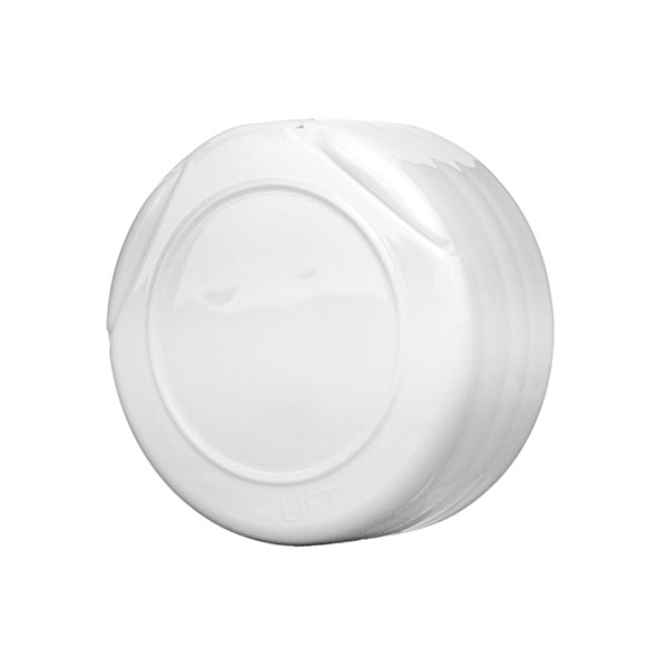 43-485 WHITE PP SPICE FLAPPER CAP .250" 5-HOLE SEALED FOR FRESHNESS PRINTED HS Liner-detail image