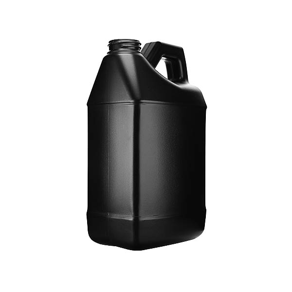 18340067 : 64OZ BLACK HDPE F-STYLE BOTTLE RECTANGULAR WITH 38-400 NECK FINISH