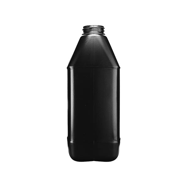 64OZ BLACK HDPE F-STYLE BOTTLE RECTANGULAR WITH 38-400 NECK FINISH-detail image