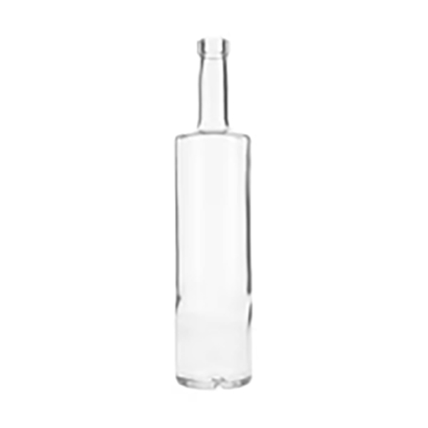750ML FLINT GLASS CHICAGO SPIRITS BOTTLE BAR TOP ROUND  WITH 18.5MM NECK DIAMETER